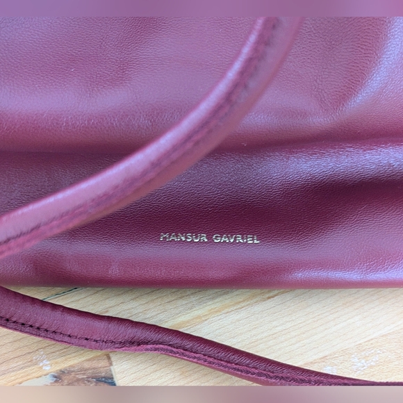 Mansur Gavriel Oversized Cloud Clutch, Oxblood - Picture 7 of 9